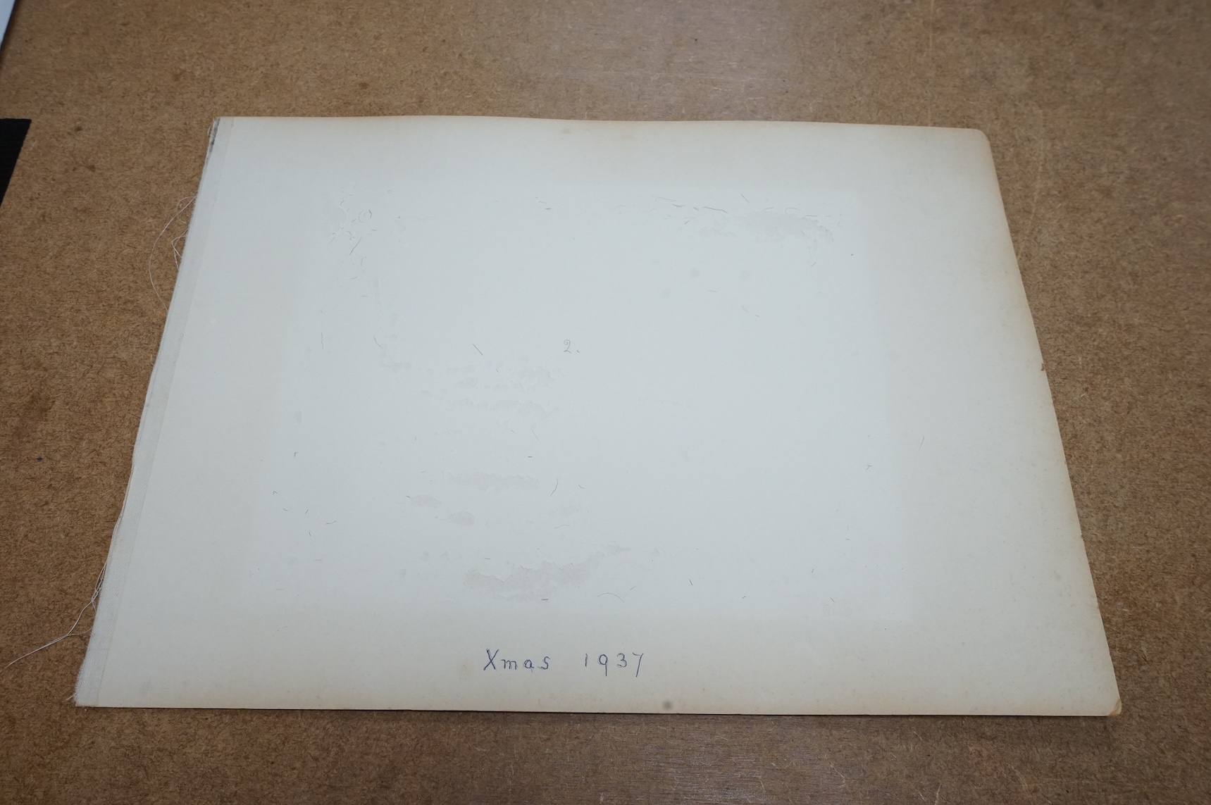 HRH King George VI and Queen Elizabeth signed Christmas card for 1938, with a colour photograph of the garden at Balmoral Castle entitled ‘Balmoral 1938’ to the cover, pasted onto a card leaf from a photograph/scrap albu